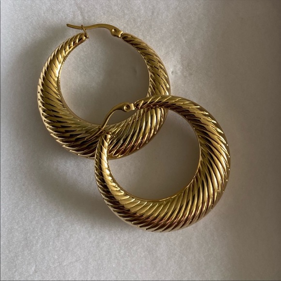 Gold hoop earrings
